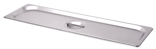 Half-Size Long Solid Stainless Steel Steam Table Pan Cover