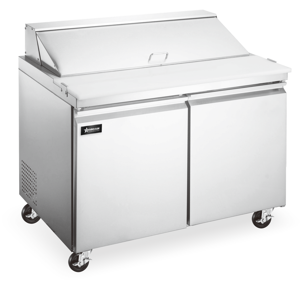 36″ Refrigerated Prep Table, 2 Doors, 9 cu.ft. Capacity