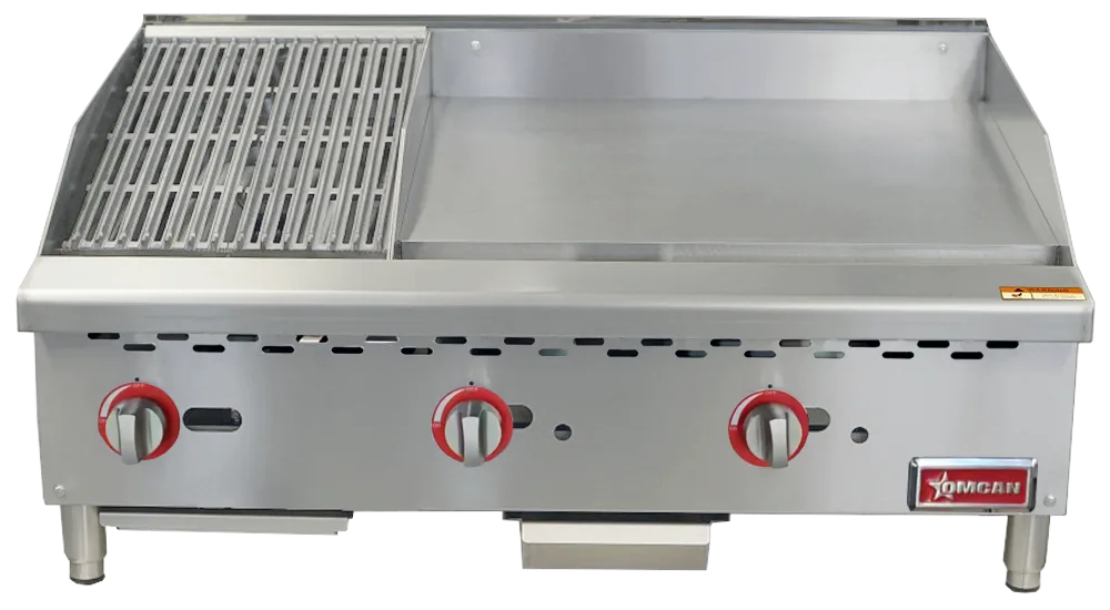 36″ Countertop Gas Combination Charbroiler and Griddle Combo – 95,000 BTU