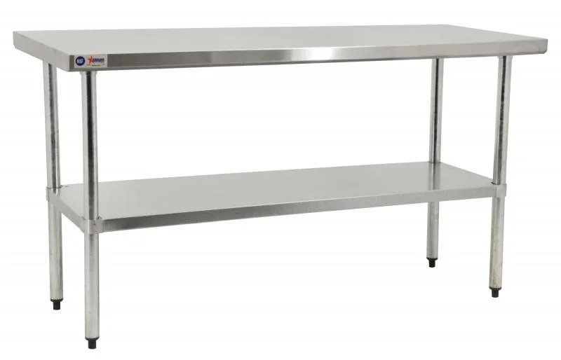 Elite Series 24″ x 24″ 18 Gauge 430 Stainless Steel Worktable