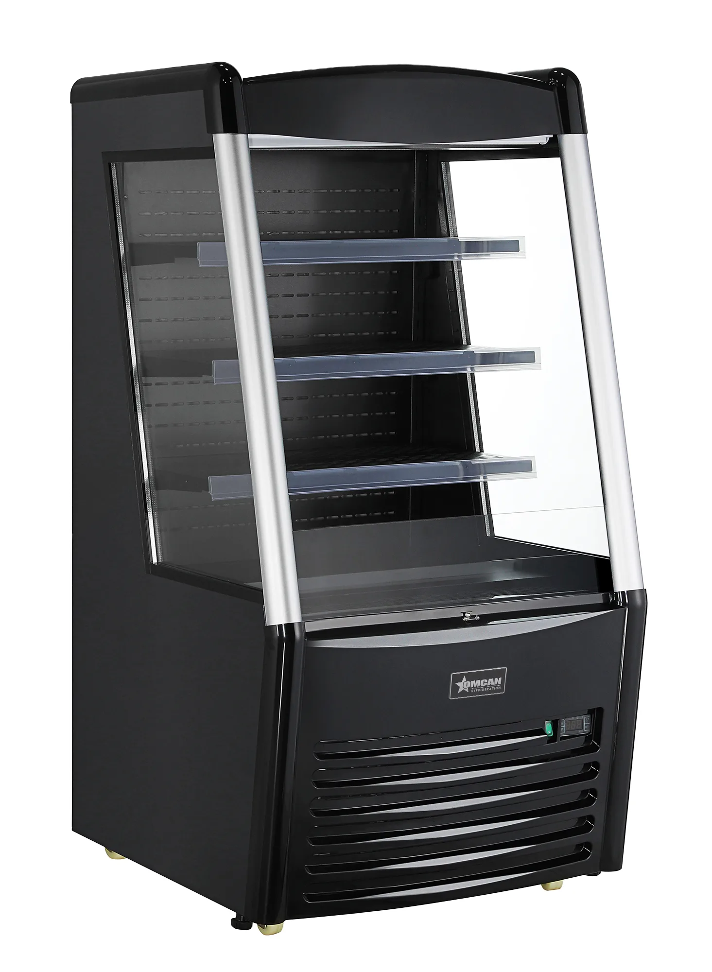 28″ Three (3) Shelf Grab-and-Go Open Refrigerated Self-Serve Display Case, 9.18 cu. ft. (260 L), Black