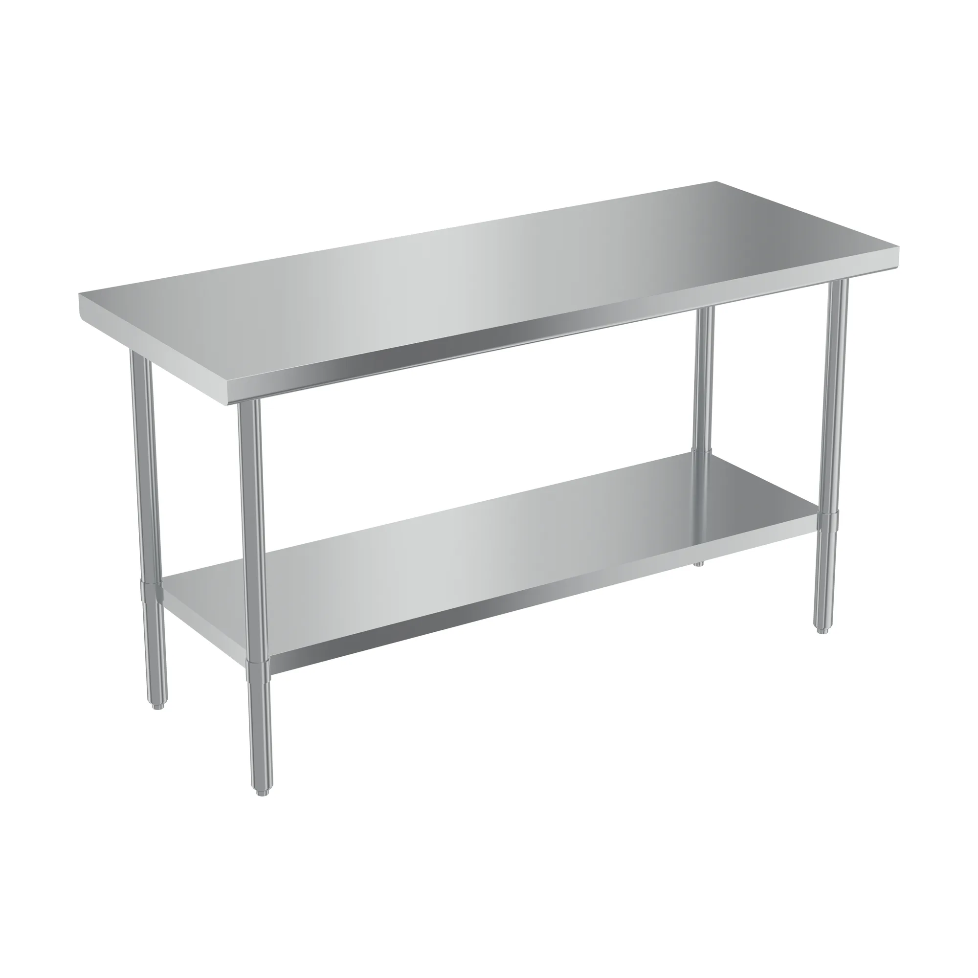 24″ x 60″ 20 Gauge 430 All Stainless Steel Worktable
