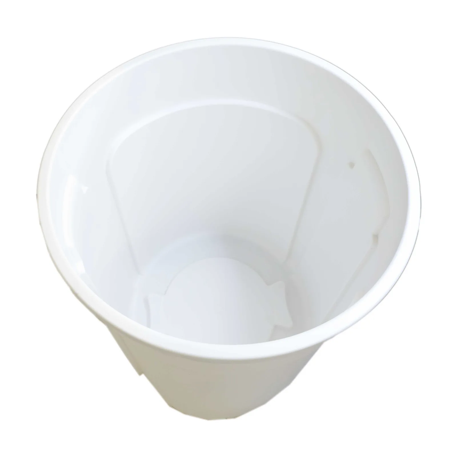 32-Gallon Polyethylene White Round Ingredient Bin