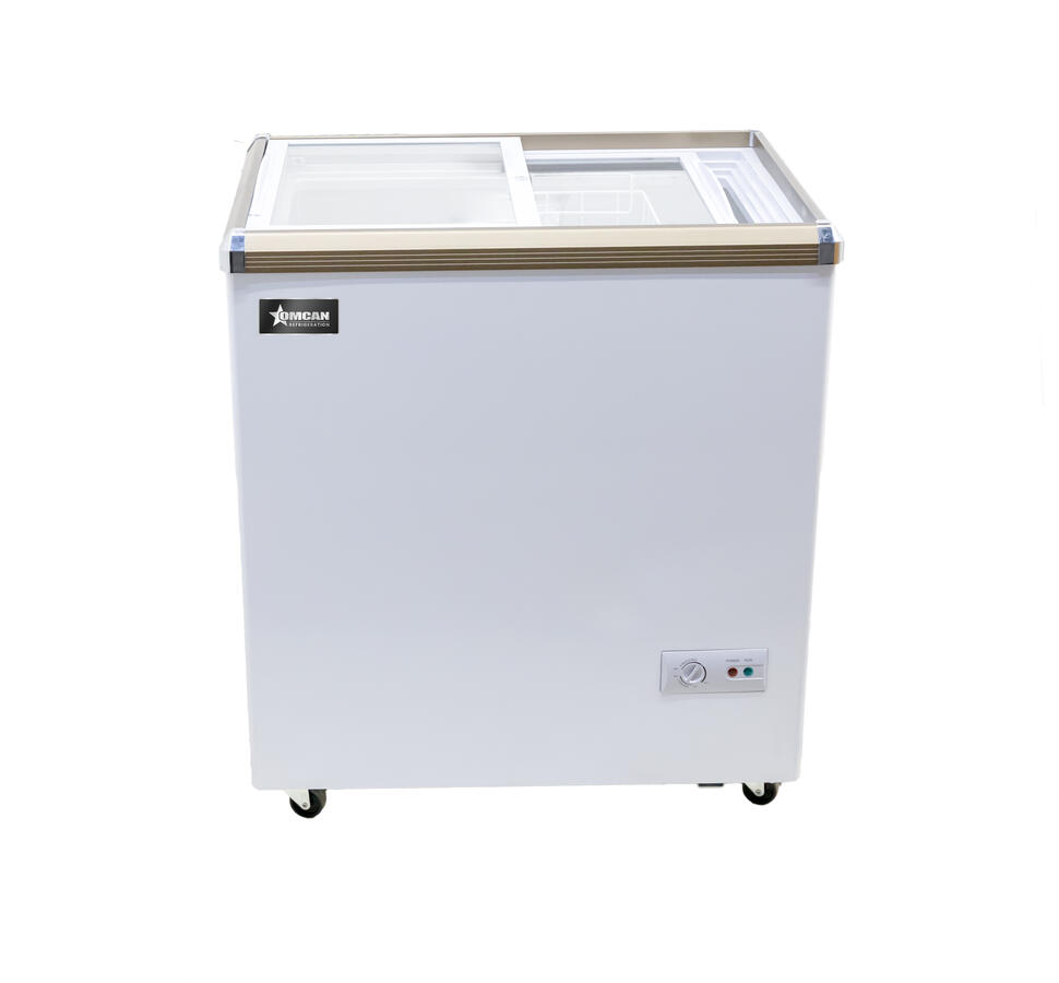 29″ Ice Cream Display Chest Freezer with Flat Glass Top, 5.3 cu.ft. Capacity – 110 V