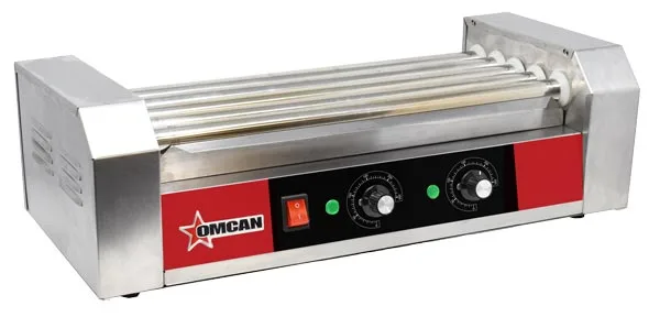 12 Hot Dog Roller Grill with 5 Rollers – 120 V, 650 W