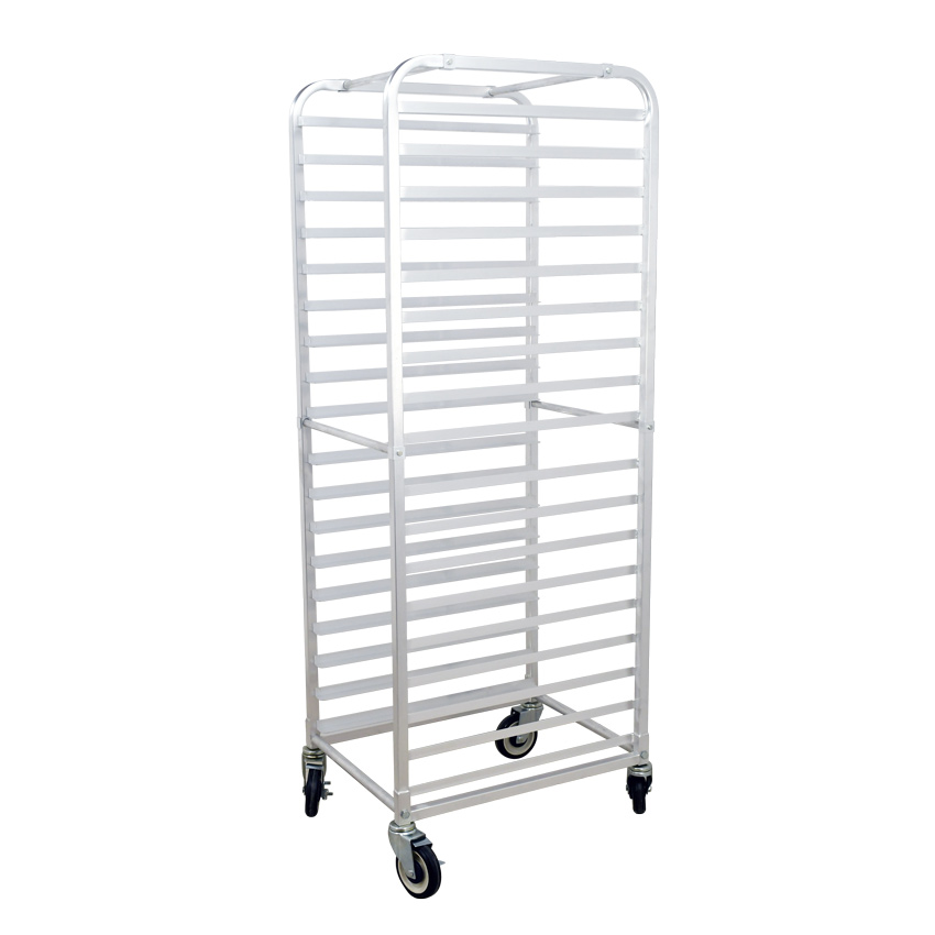 Aluminum Bun Pan Rack with Curved Top – 18 slides