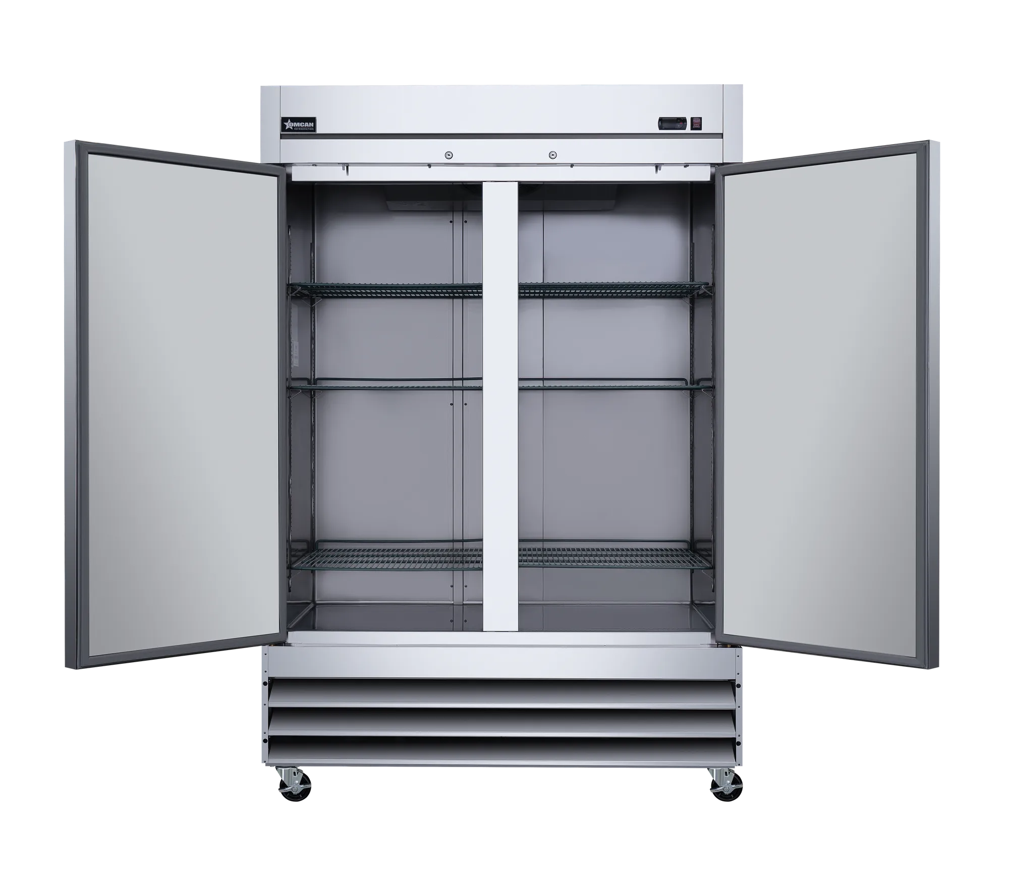54″ Two (2) Door Reach-in Refrigerator, 47 cu. ft. (1330 L), Stainless Steel