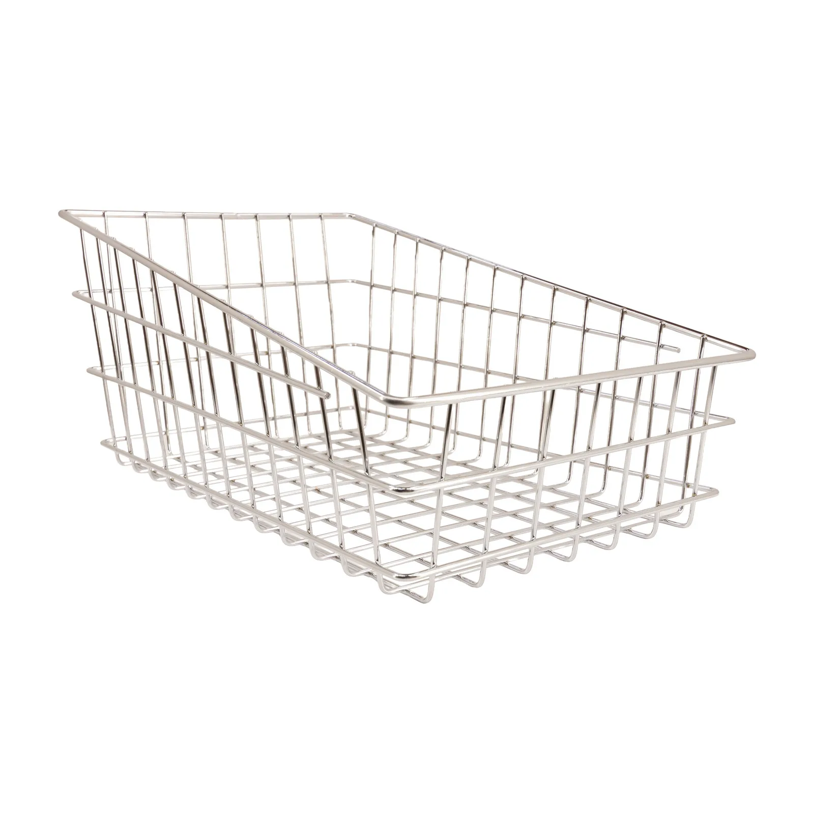 18 1/2″ x 11″ x 8″ Pastry / Bagel Wire Basket with Slanted Top