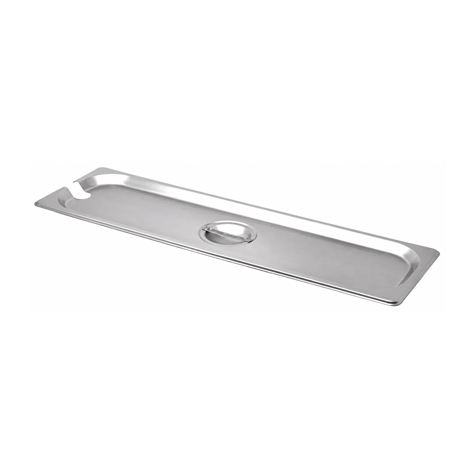 Half-Size Long Slotted Stainless Steel Steam Table Pan Cover