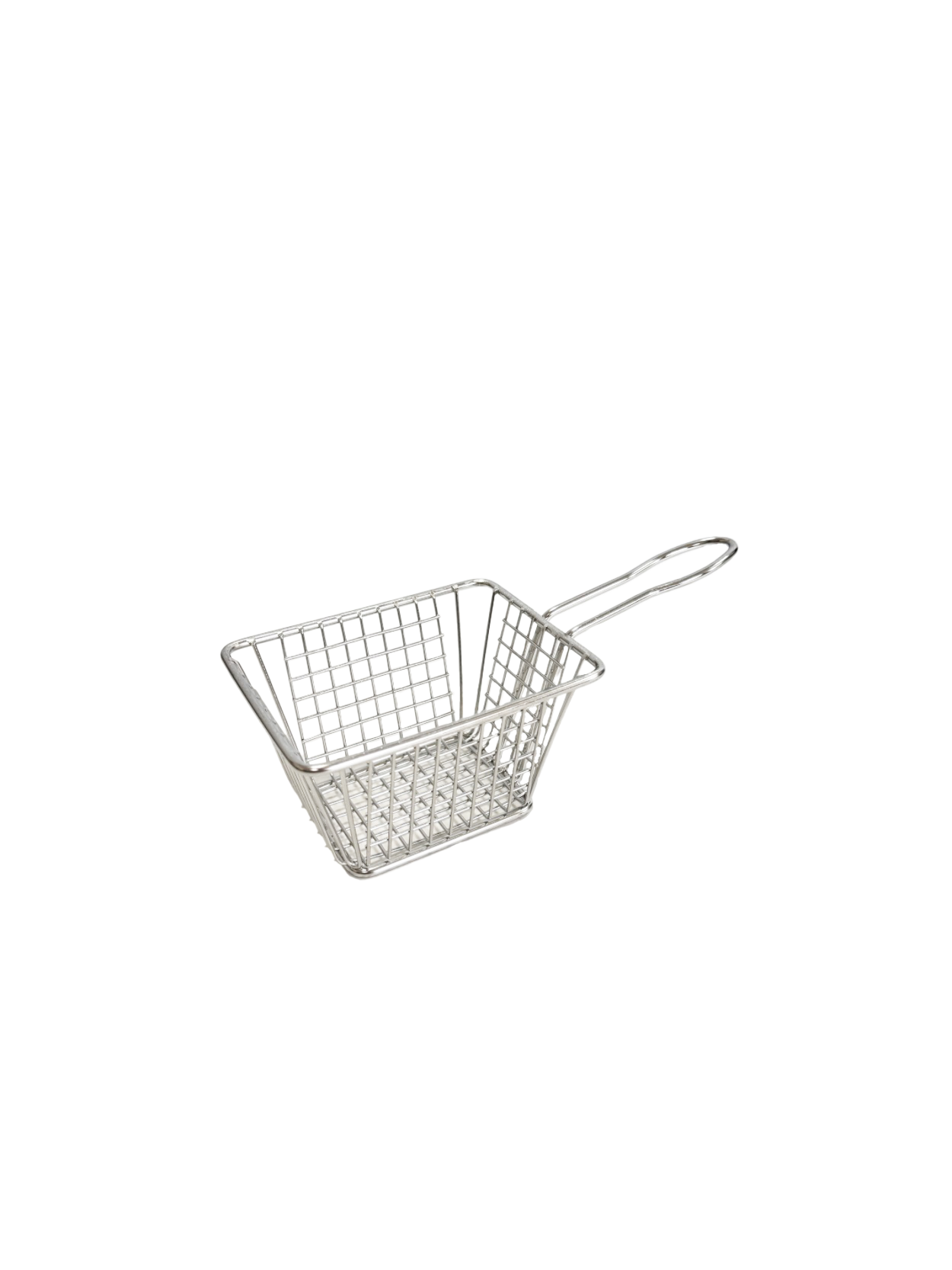 5″ x 5″ x 3″ Square Stainless Steel Mini Serving Basket