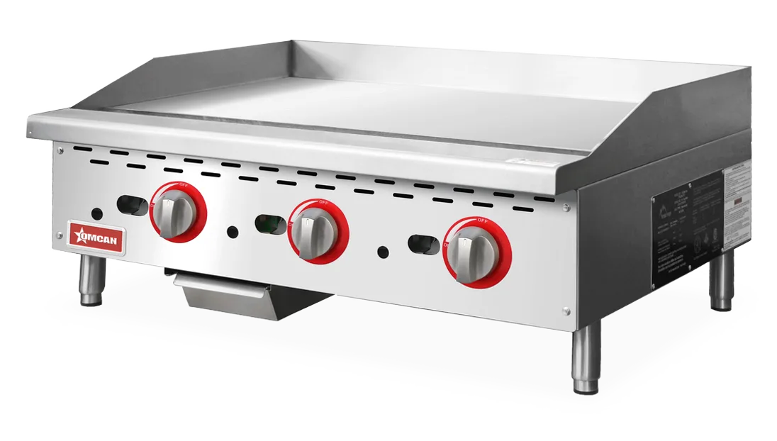 36″ Countertop Gas Griddle 3 Burners with Thermostatic Control, 84,000 BTU