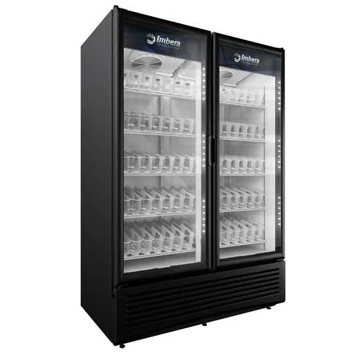 Imbera 54″ Two (2) Glass Door Refrigerator, 41 cu. ft. (1161 L), Black