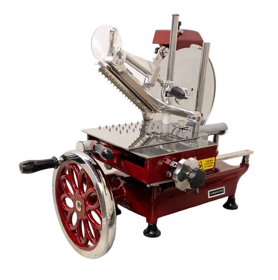 Trento 14″ Blade Volano Manual Slicer Flower Flywheel and Stainless Steel Tray