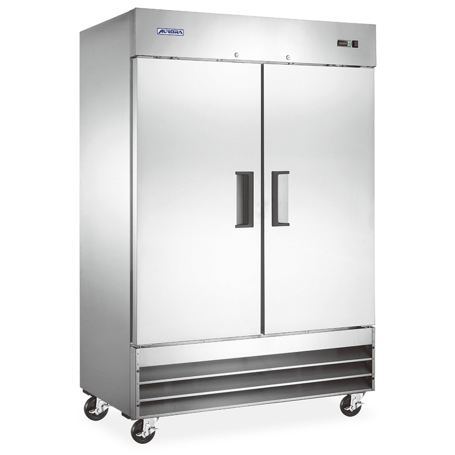 Aurora 54″ Reach-in Freezer, 2 Doors, Stainless Steel, 41 cu.ft. (1169 L) Capacity – 110V, 780W