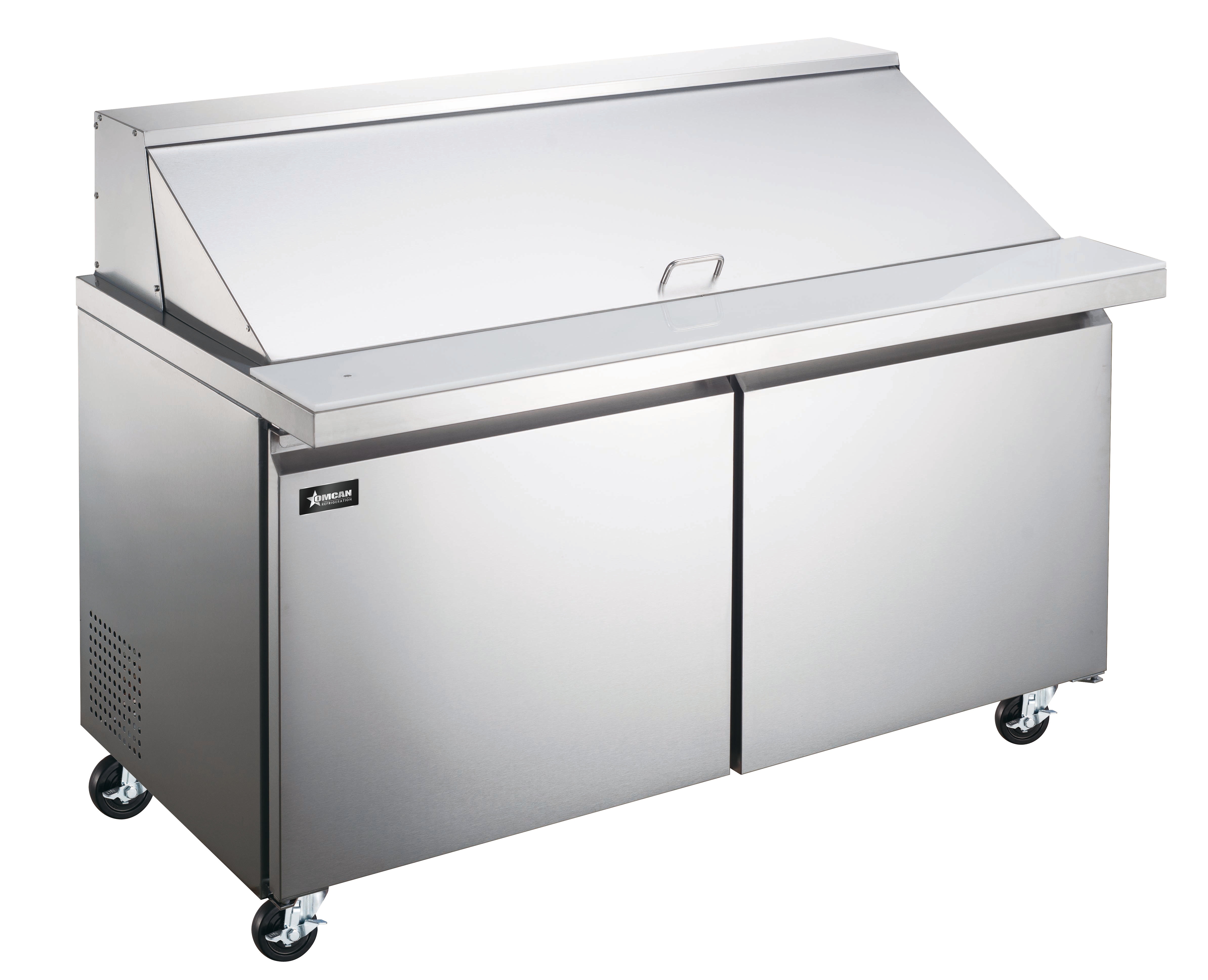60″ Mega Top Refrigerated Prep Table, 2 Doors, Stainless Steel, 15 cu.ft. Capacity – 115 V, 1/4 HP