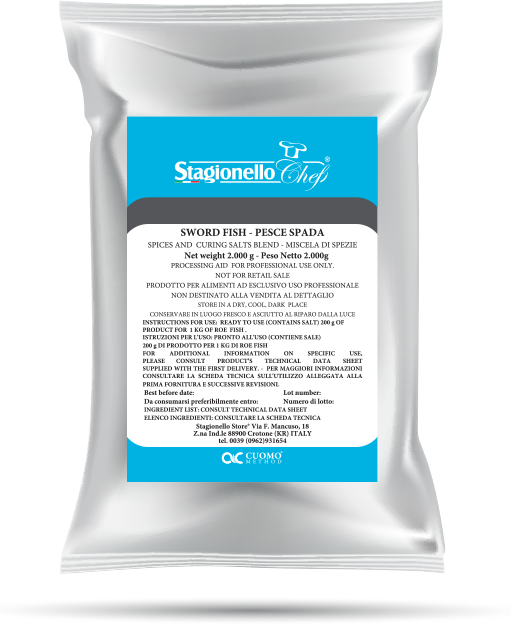 Stagionello Curing Salts and Spice Blend for Sword Fish 2kg/Bag