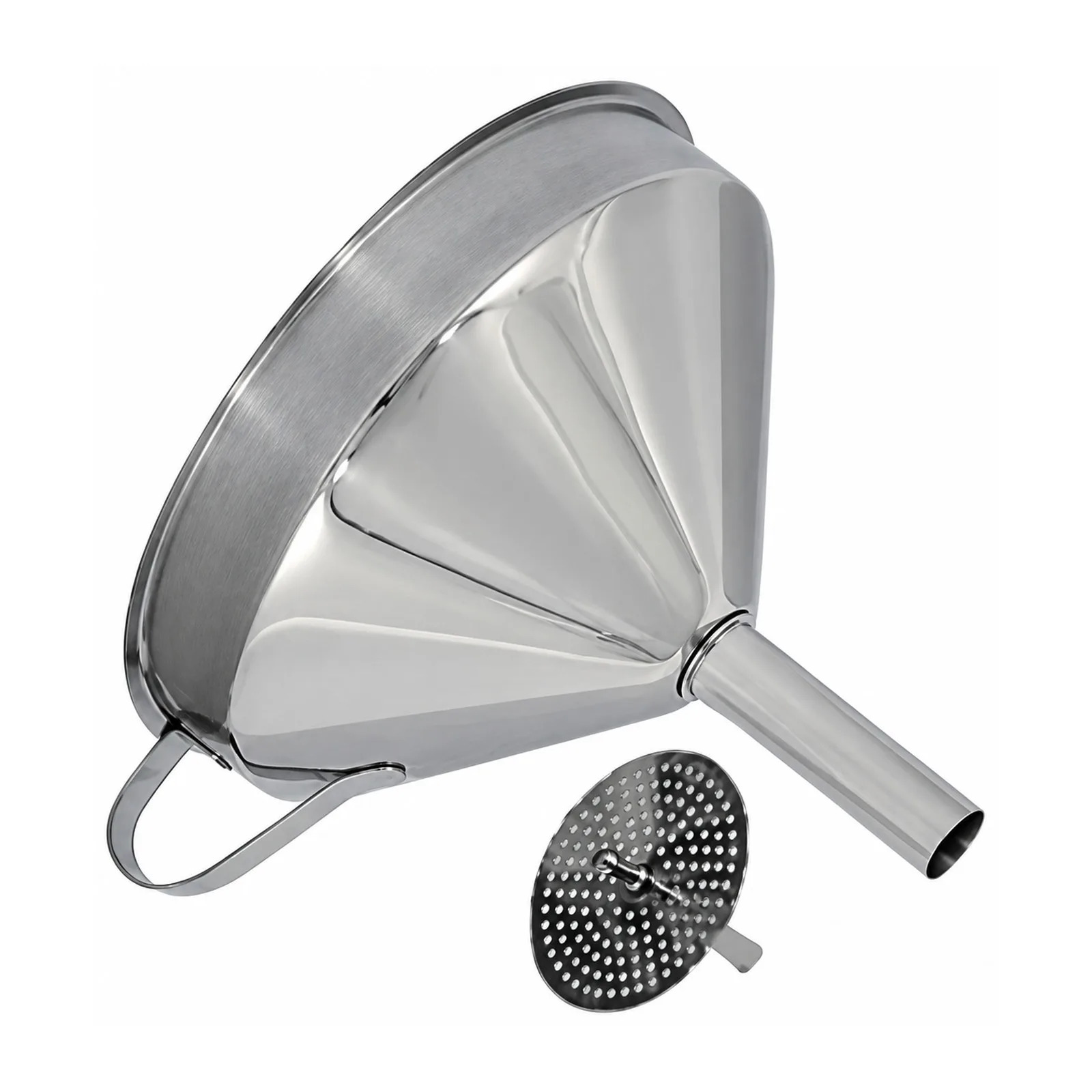 Stainless Steel Funnel with Removable Strainer