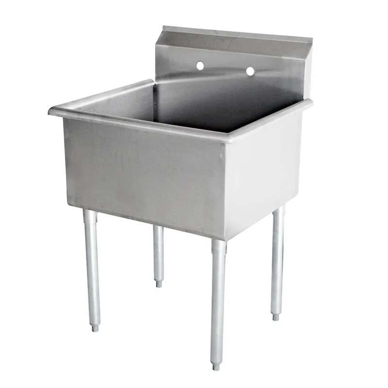29″ x 29 1/2″ x 44″ Overall (18″ x 18″ x 13″ Tub) 18-gauge stainless steel One Compartment Budget Sink