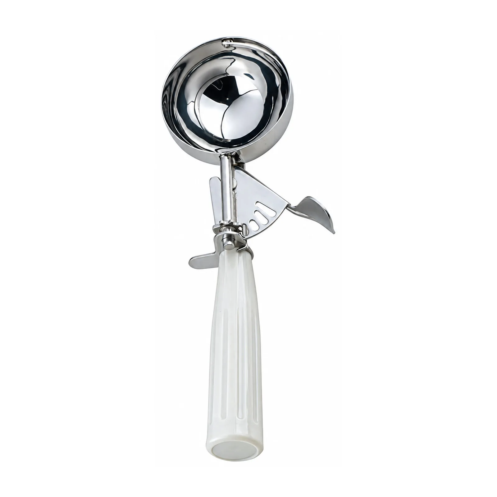 3 3/4 oz Ice Cream Disher with Ivory Plastic Handle (Size 10)