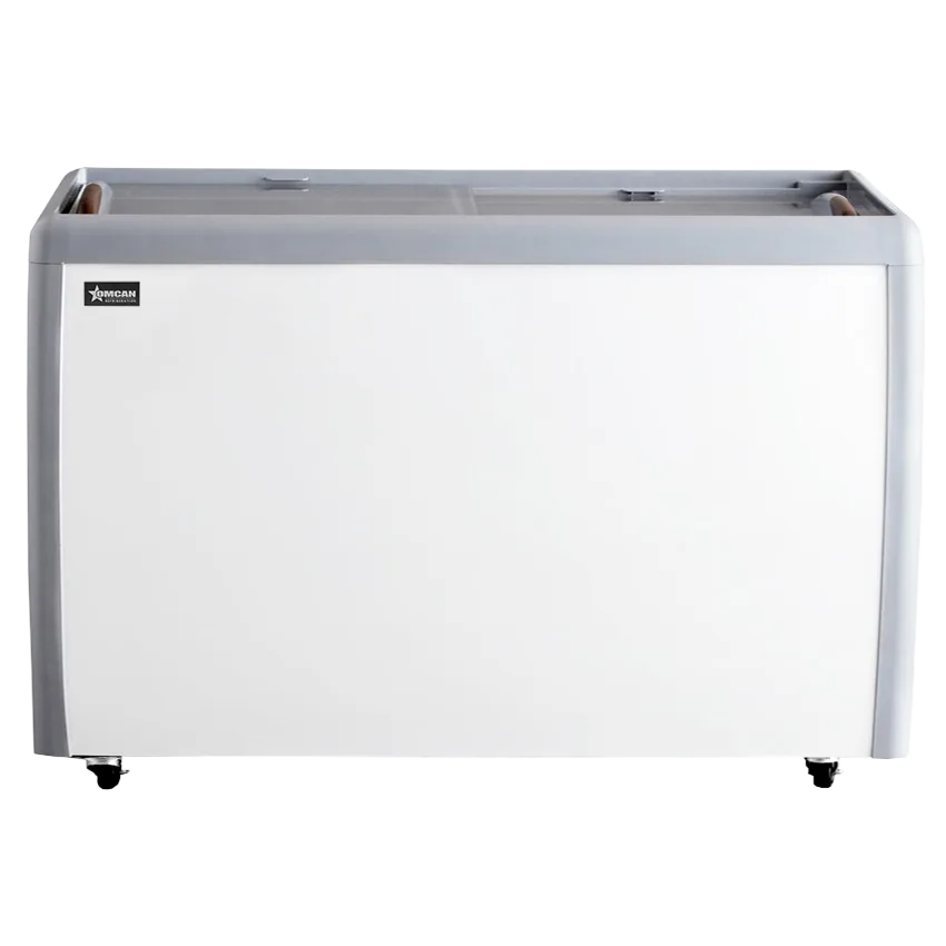 60″ Two (2) Door Ice Cream Display Chest Freezer with Flat Glass Top, 16.6 cu. ft. (470 L)
