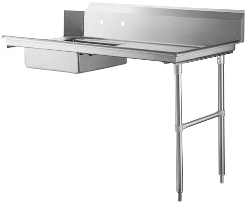 48″ Soiled Dish Table 18-Gauge with Sink – Drainboard on Right
