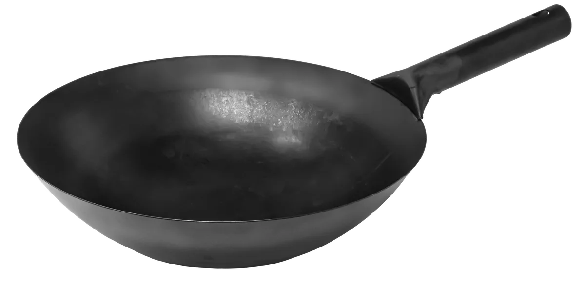 14″ Mandarin Wok Black Iron, Welded Joint