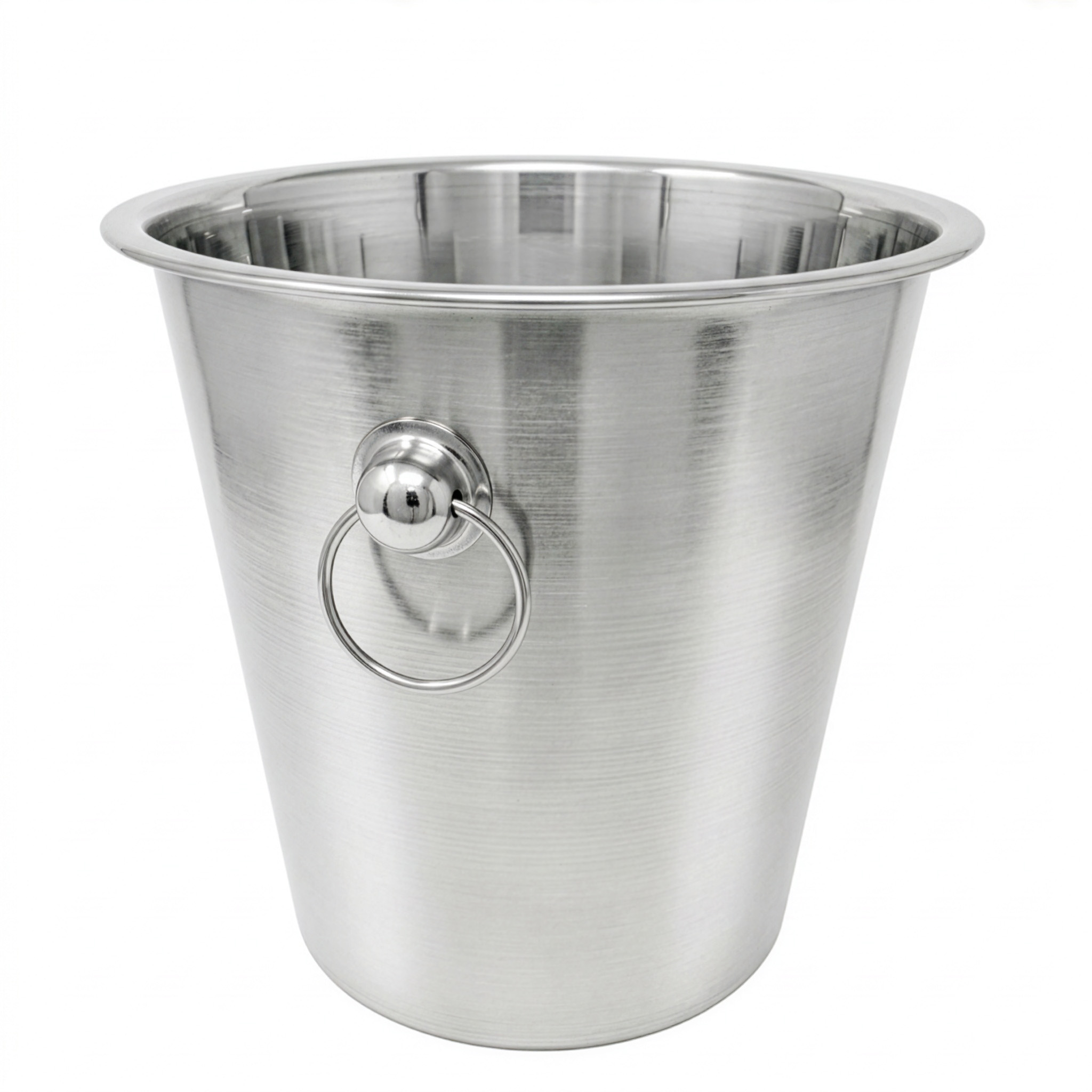 4 qt Stainless Steel Wine Bucket with Ring Handle
