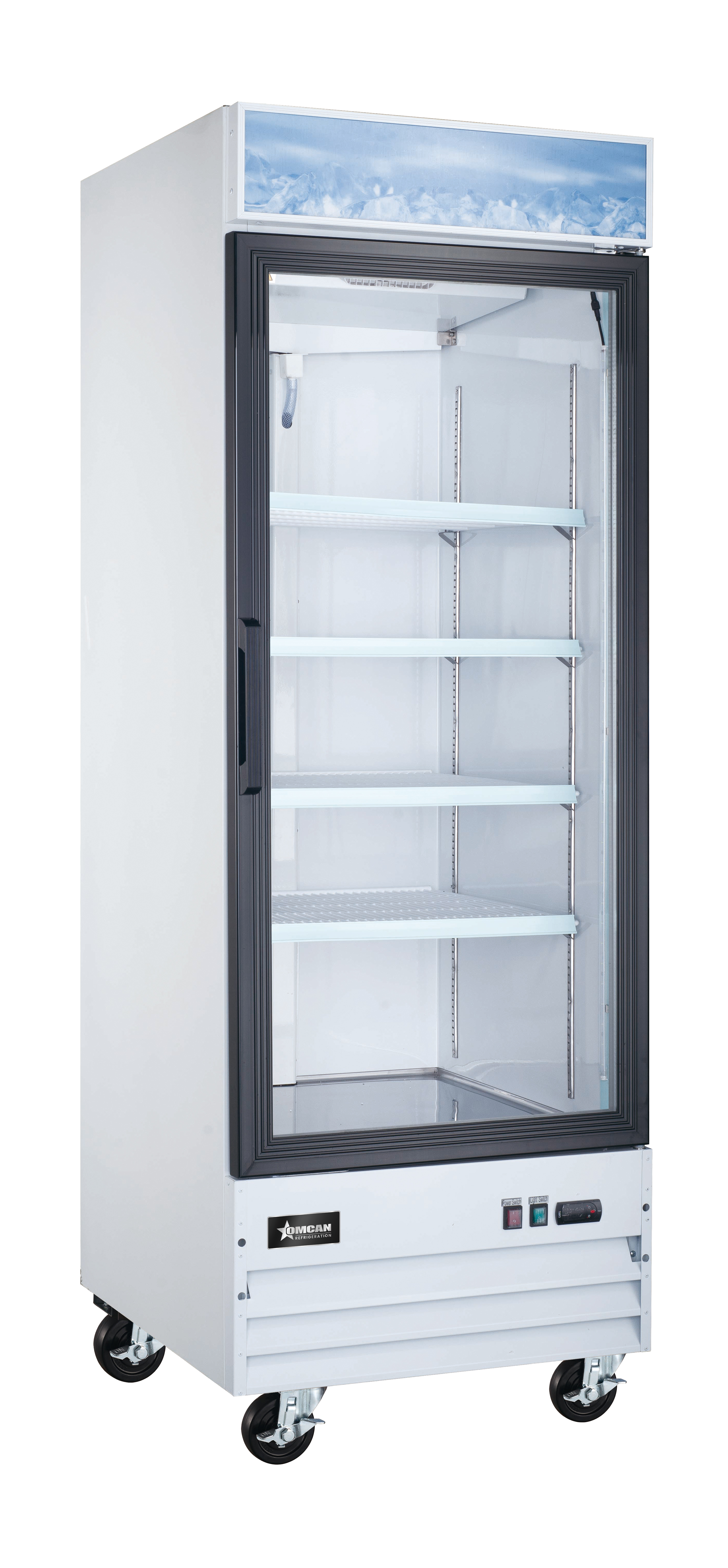 28″ White Display Refrigerator with Lightbox, 1 Glass Door, 23 cu.ft. (651 L) Capacity – 110V, 1/5 HP