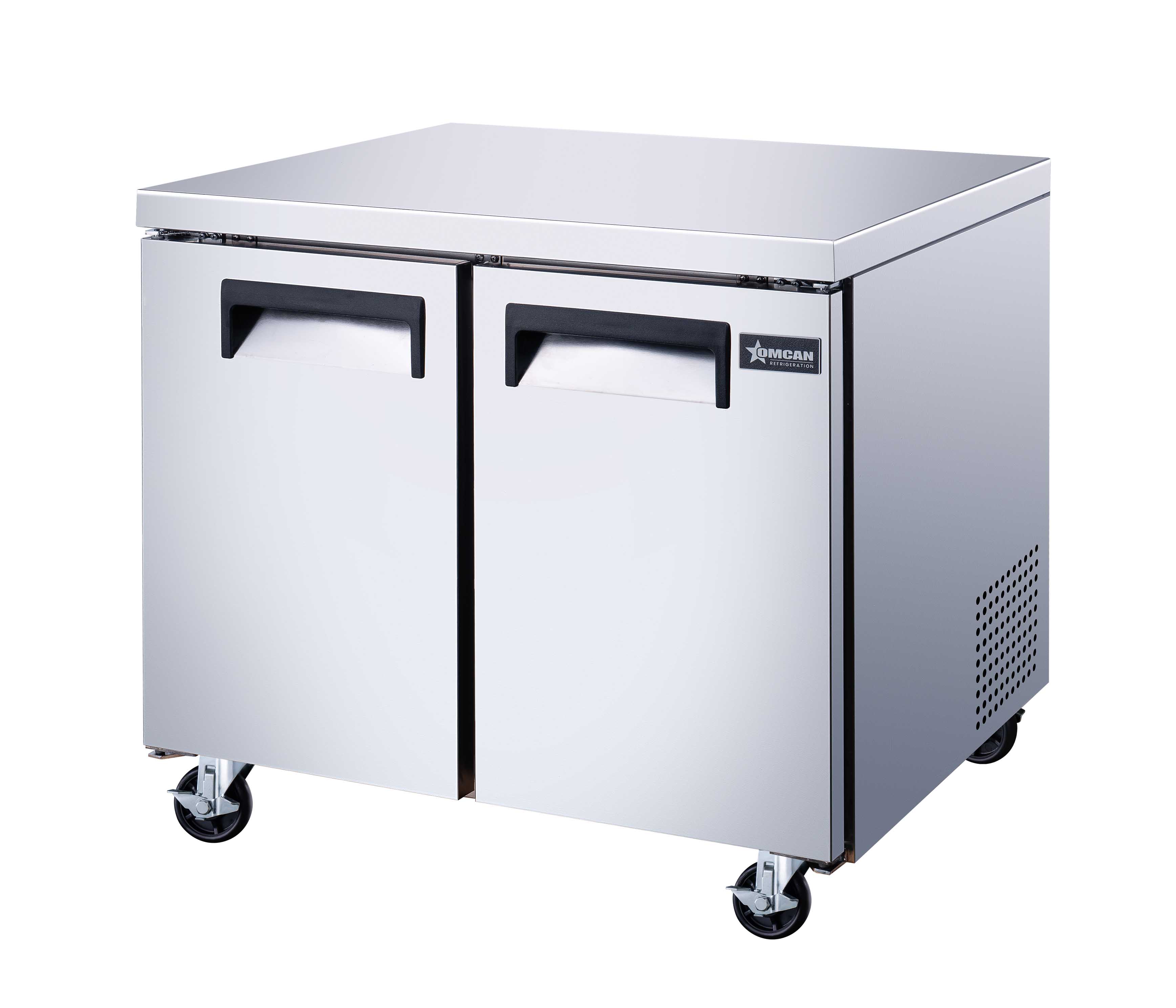 36″ Two (2) Door Undercounter Freezer, 8.7 cu. ft (246 L), Stainless Steel