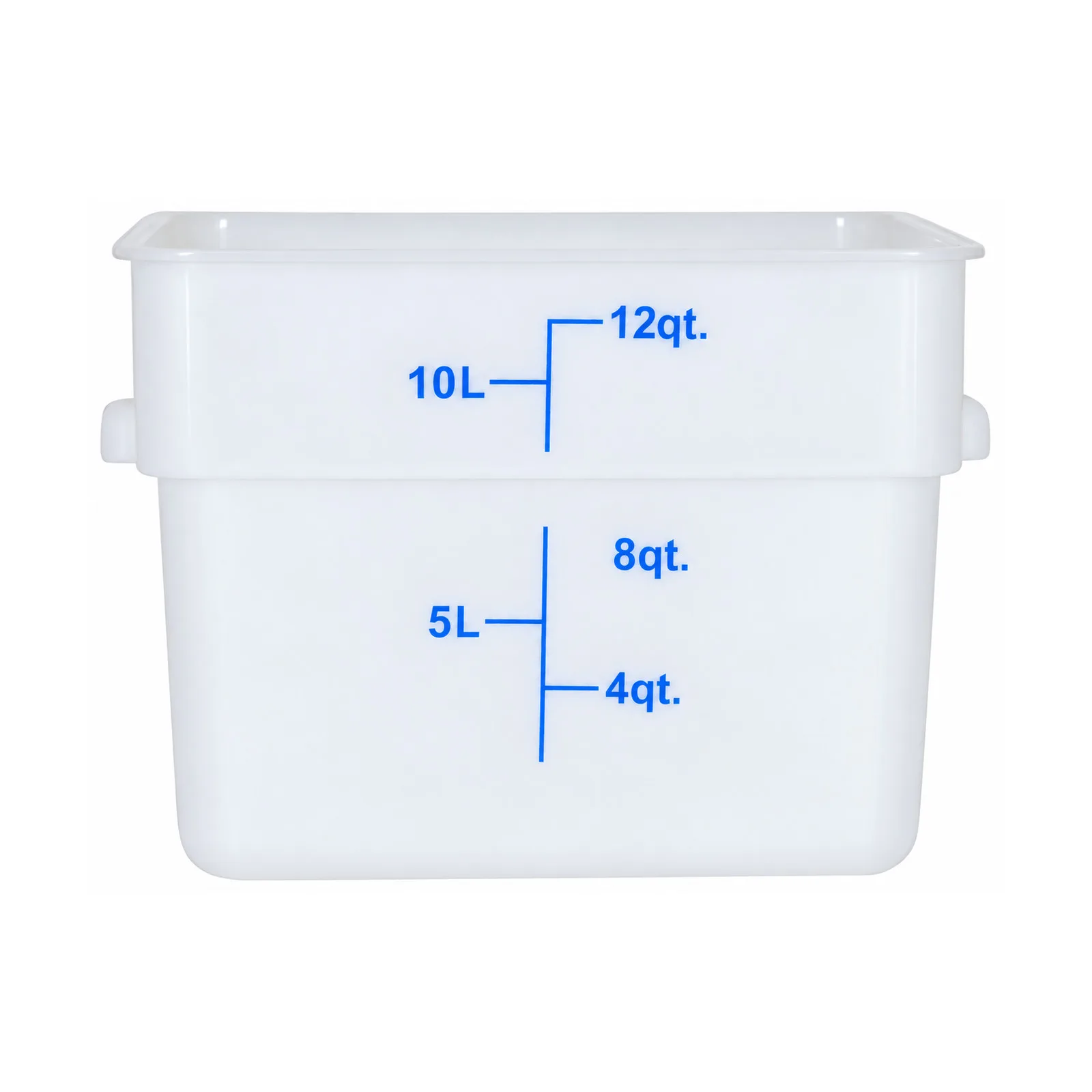 12 qt Polypropylene White Square Food Storage Container