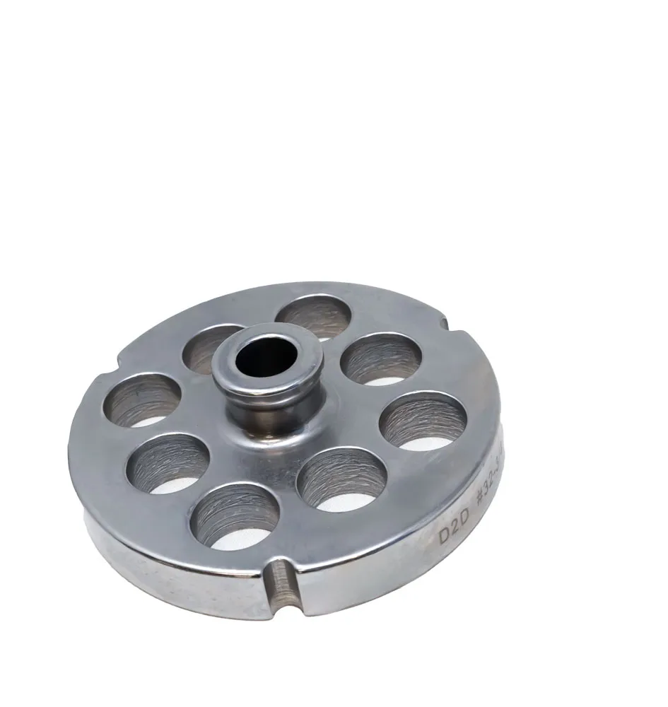 Stainless Steel #32 machine plate with hub 18 mm (3/4″) – three notches / round