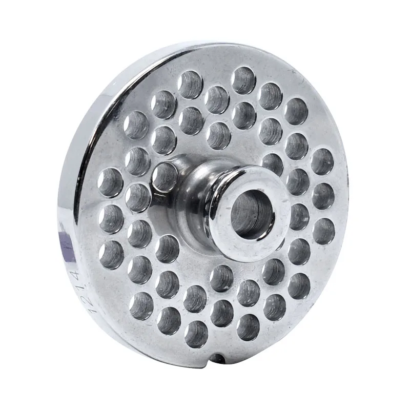 European Style #12 stainless steel plate with hub, 4.8 mm (3/16″) – one notch / round