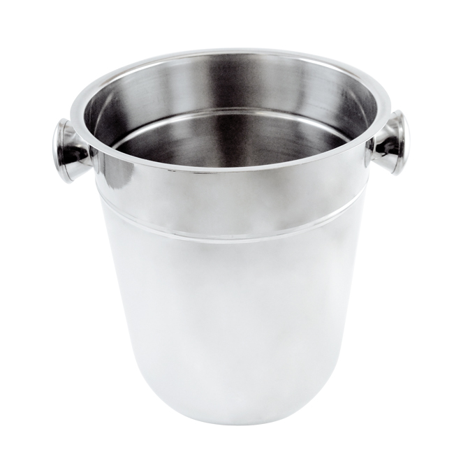 8 QT Stainless Steel Wine Bucket with Knob Handle