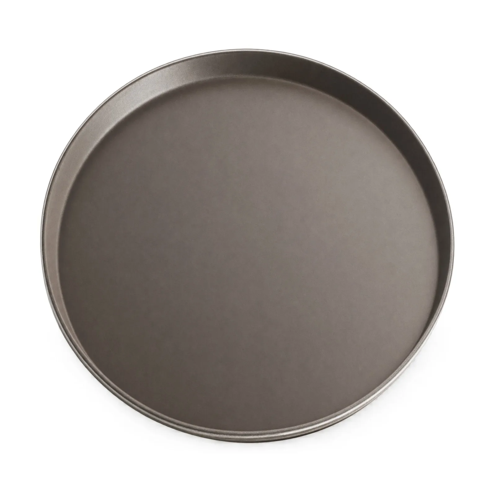 14″ Non-slip Brown Round Fiberglass Service Tray