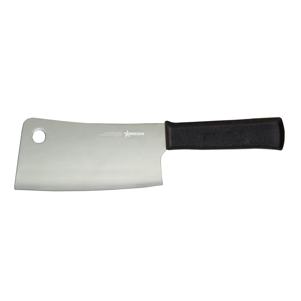 7″ Stainless Steel Cleaver with Polypropylene Handle