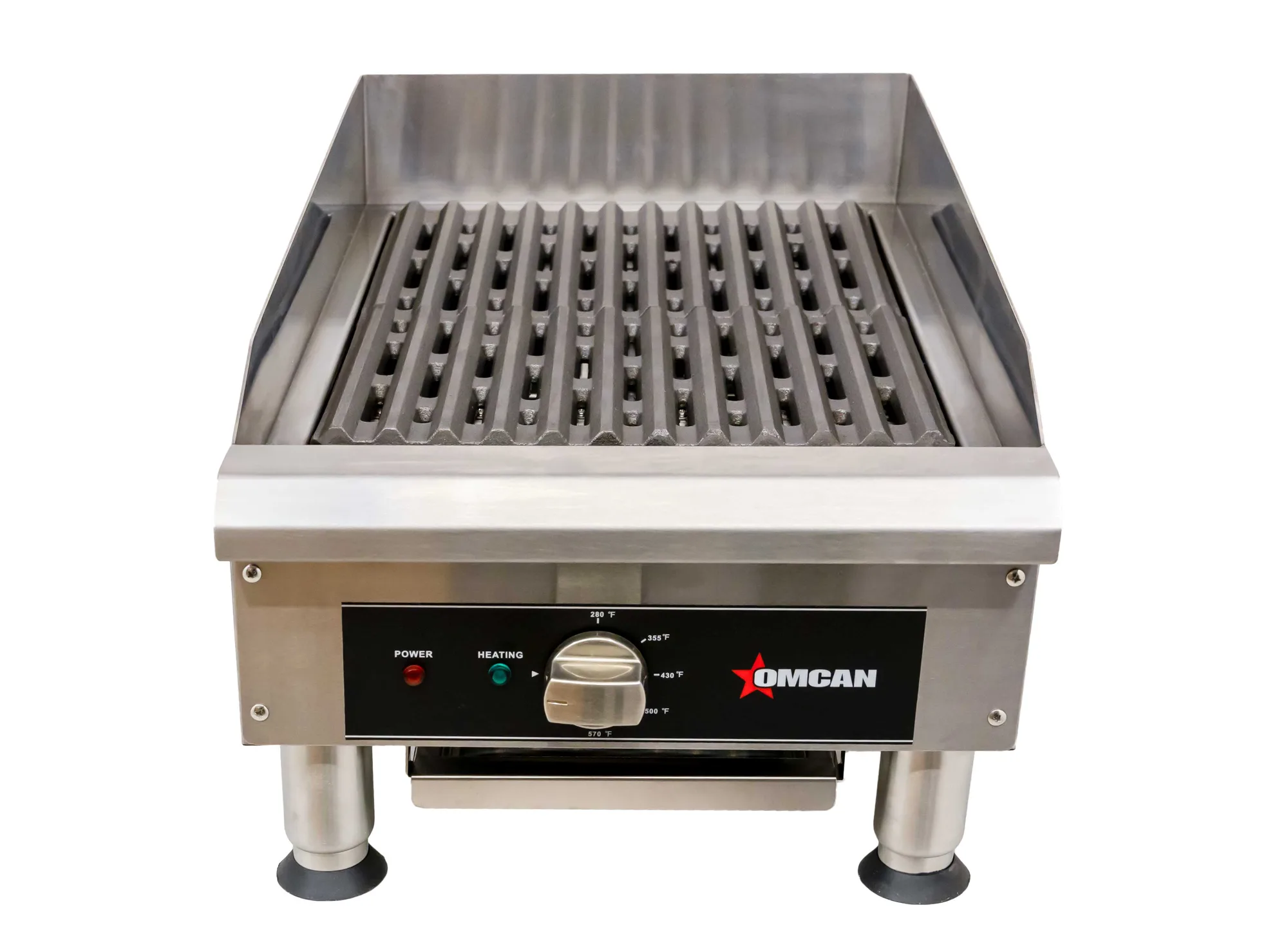14″ Electric Charbroiler with Grill and Griddle Plate Attachments – 3.6 kW, 240 V