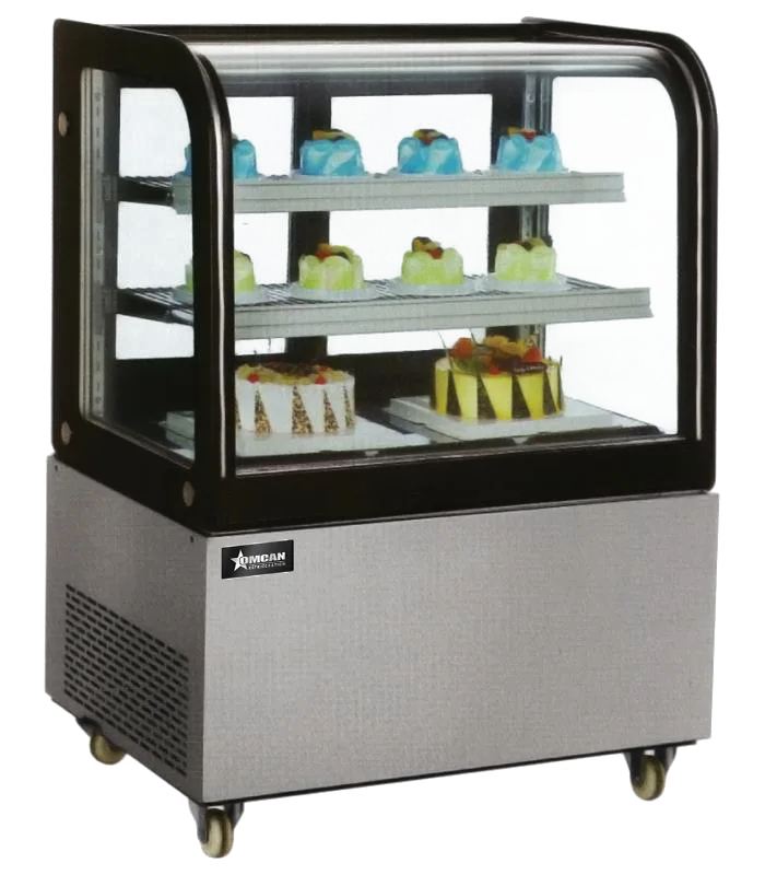 48″ Two (2) Shelf Curved Edge Refrigerated Floor Display Case, 13 cu. ft. (370 L)