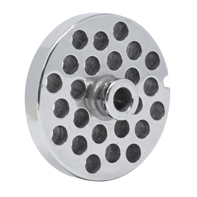 European Style #22 stainless steel plate with hub, 10mm (3/8″) – one notch/ round