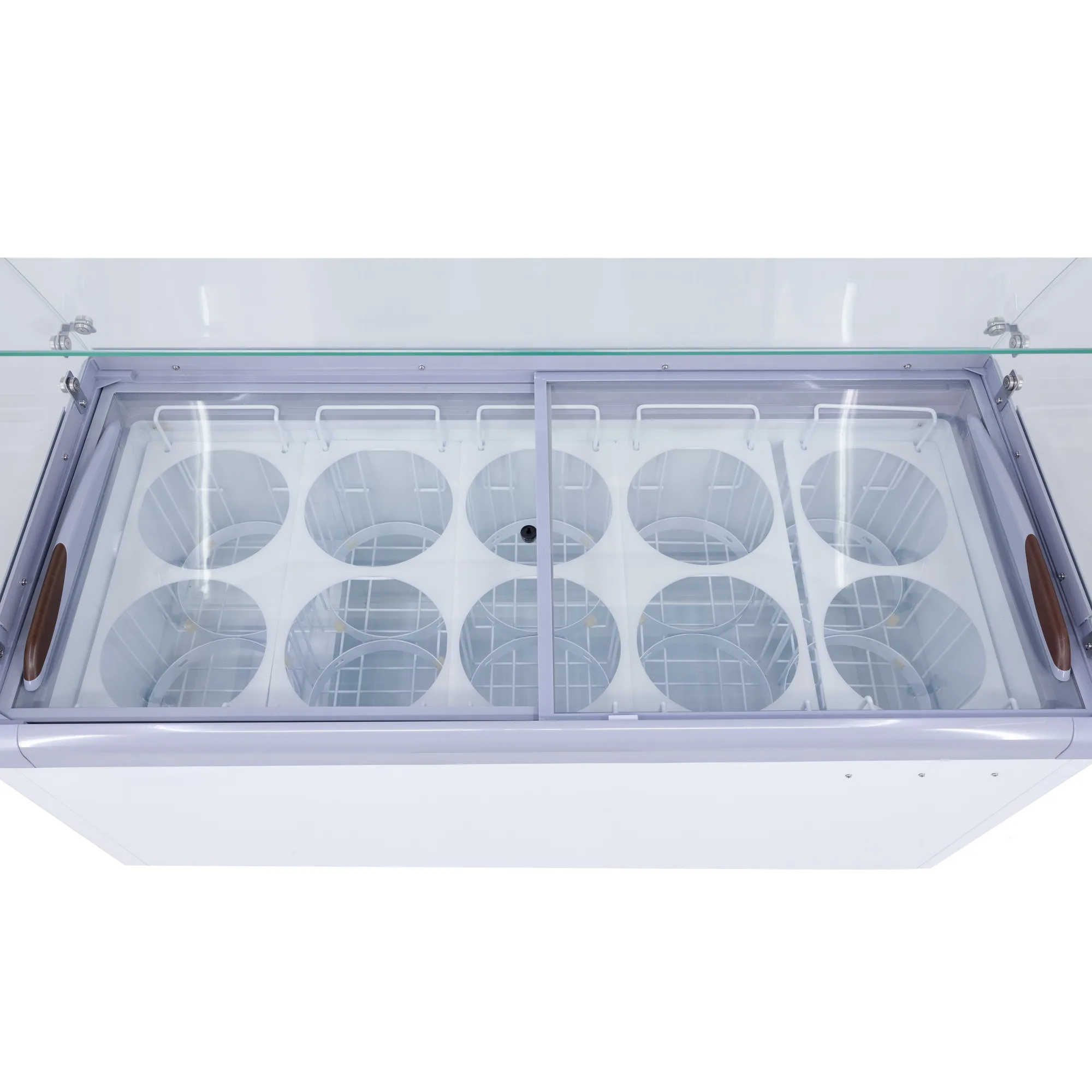 60″ 10+8 Tubs Capacity Ice Cream Dipping Freezer (WITHOUT SNEEZE GUARD)