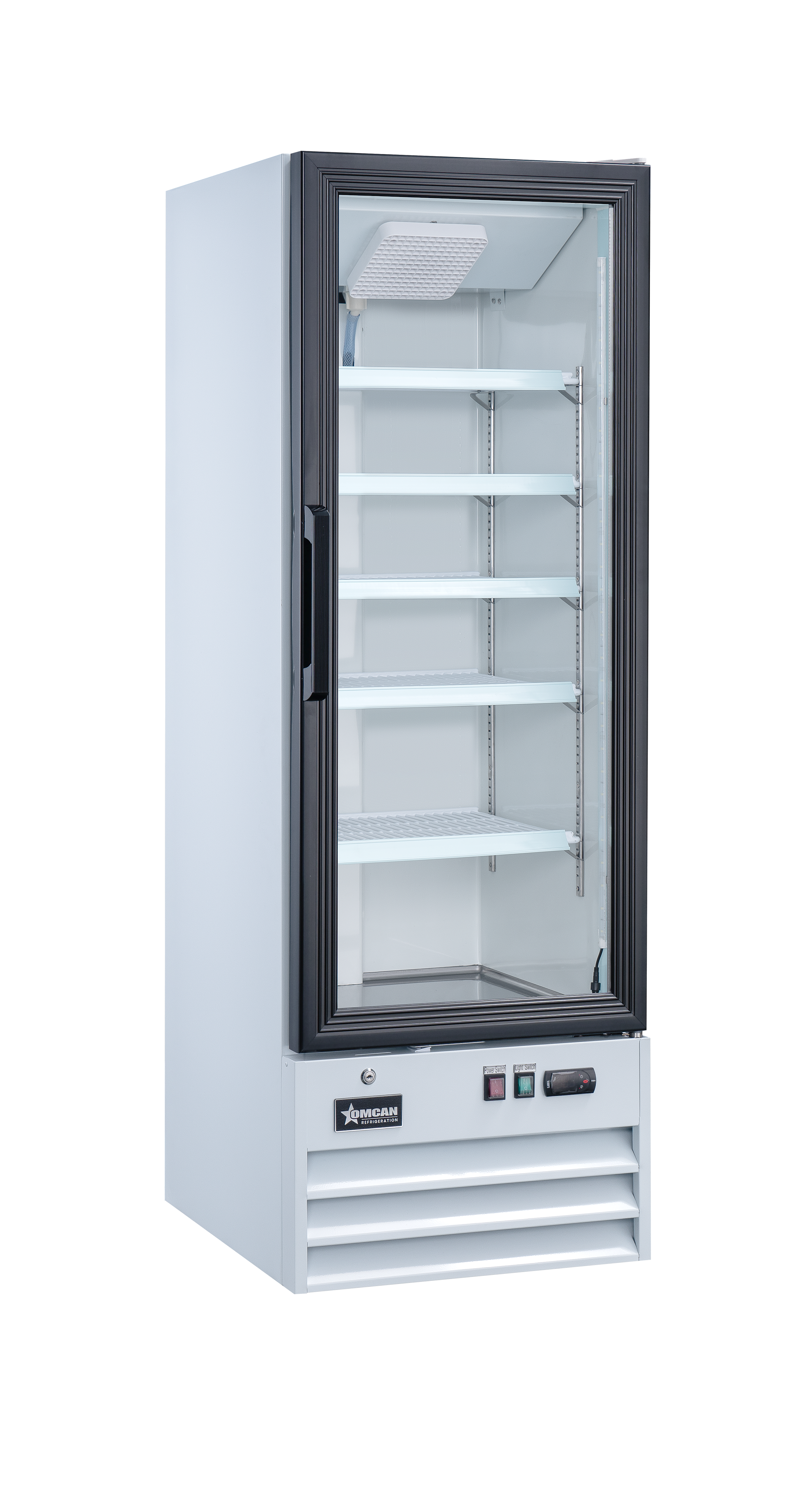 22″ One (1) Glass Door Display Refrigerator, 9.1 cu.ft. (257 L), White