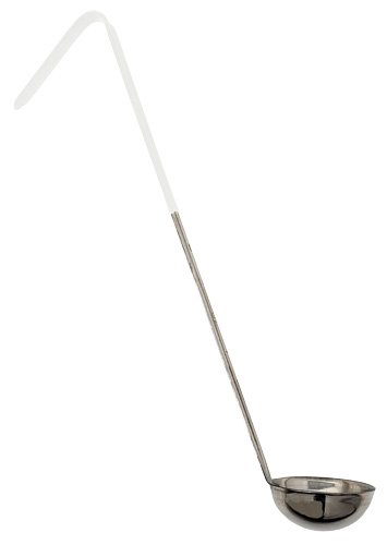 3 oz One-Piece Stainless Steel Ladle with Ivory Handle