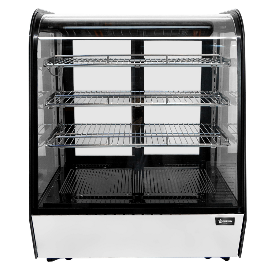 28″ Countertop Curve Glass Refrigerated Display with 5 cu.ft. (145 Liters) Capacity – 110-120V, 350W