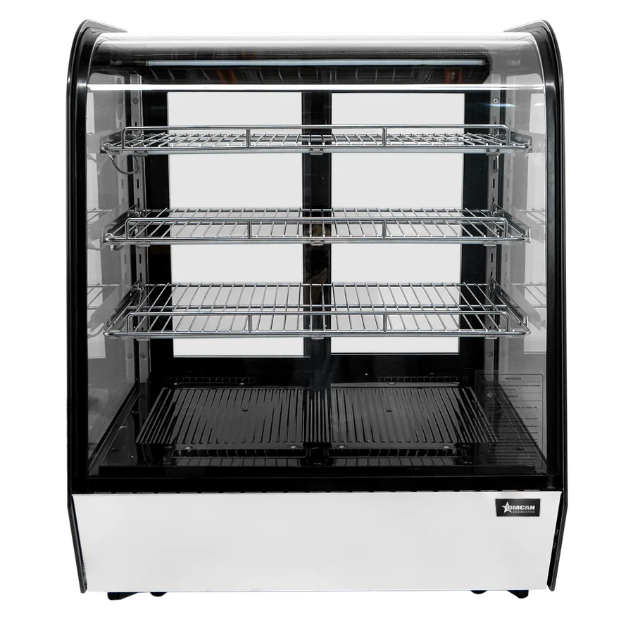 28″ Three (3) Shelf Countertop Curve Glass Refrigerated Display, 5 cu. ft. (145 L)