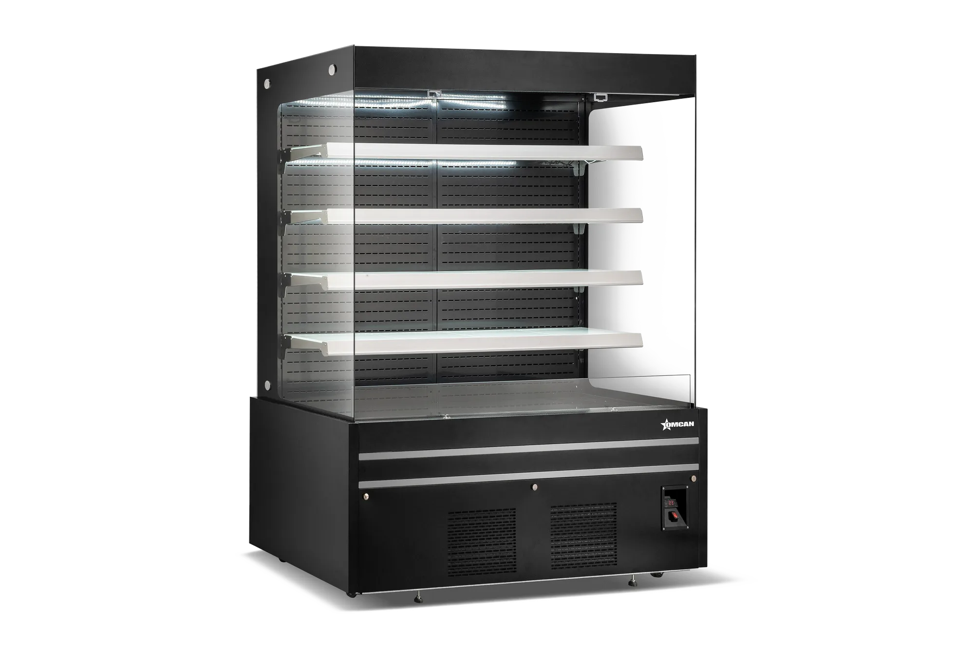 60″ Four (4) Shelf Grab-and-Go Open Front Refrigerated Showcase, 33.90 cu. ft. (960 L), Black