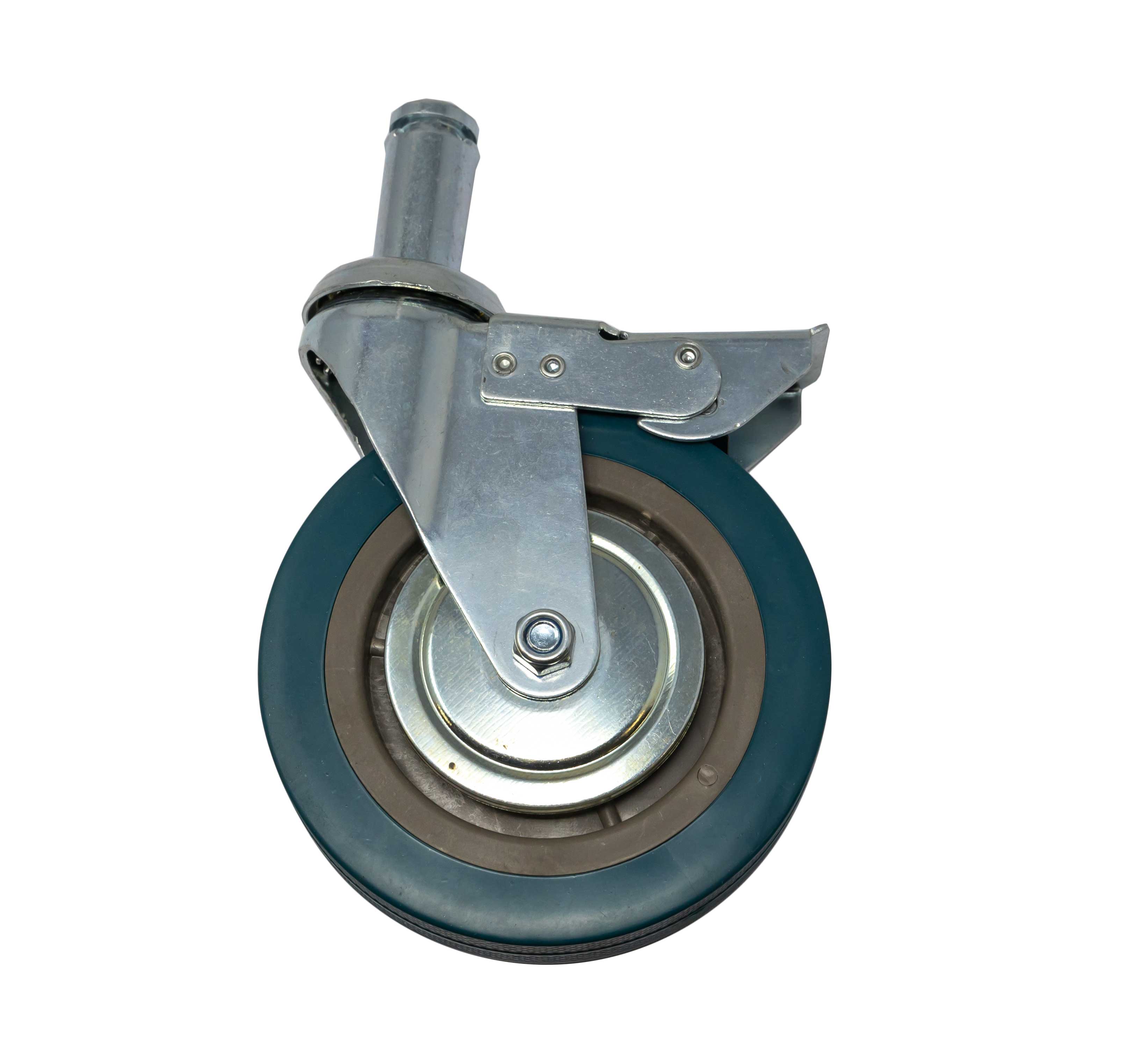 5″ Industrial Caster with Brakes for Chrome and Epoxy Stock Shelves