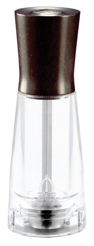 Tosca Series – 15-cm Pepper Mill Dark Beech Wood with Acrylic Resin Base