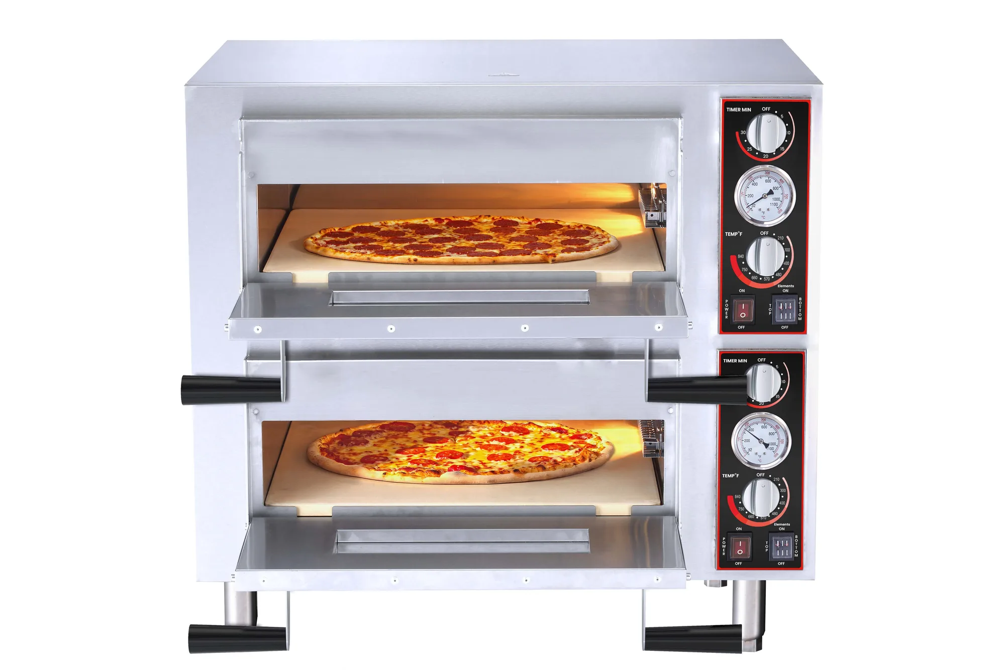 28″ Countertop Double Chamber Pizza Oven with 18″ Chamber