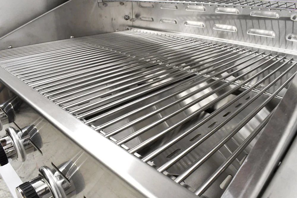 60″ Propane Outdoor BBQ Grill, 8 Burners, 128000 BTU, Top and Side Shelf, 2 Roll Domes