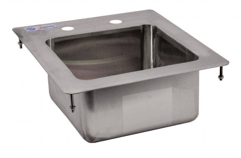 9″ x 9″ x 5″ Stainless Steel Single Drop in Sink with Flat Top