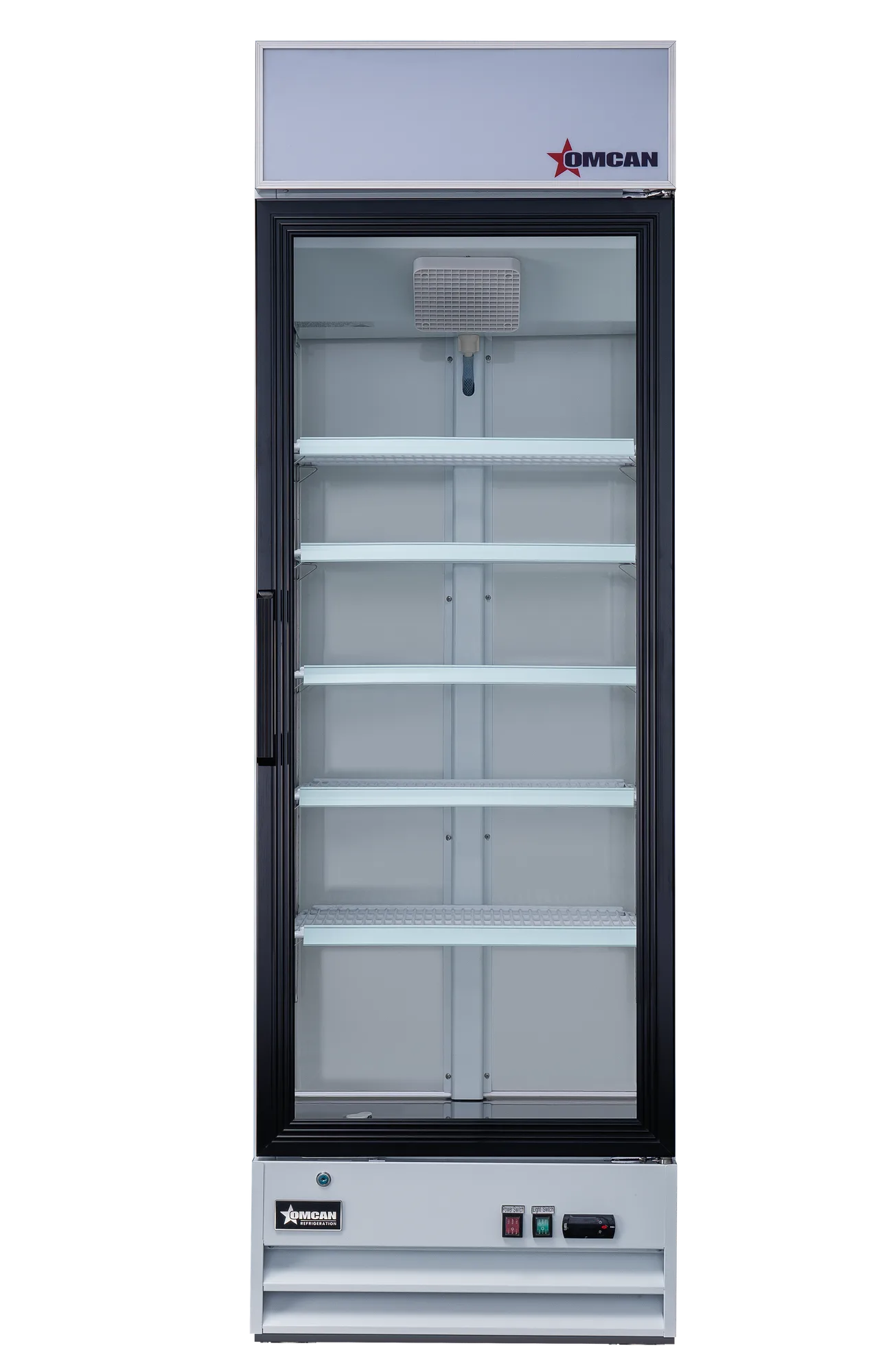 26″ One (1) Glass Door Display Refrigerator with Lightbox, 14 cu.ft. (396 L), White